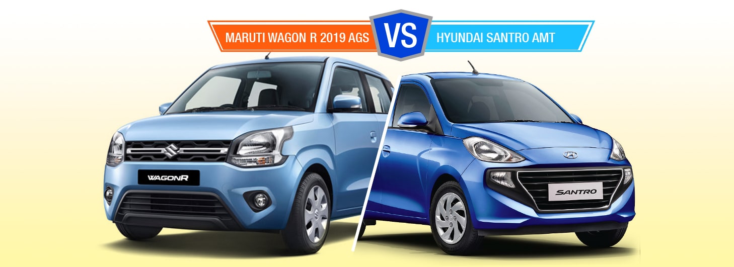 Maruti Wagon R AGS Vs Hyundai Santro AMT Comparision